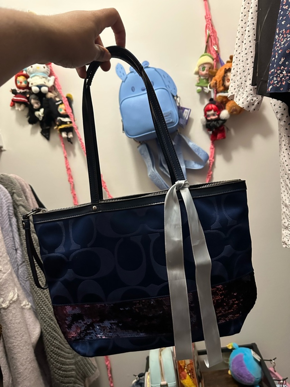 Coach bag with sequins